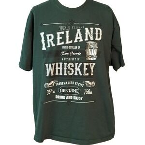 Ireland Whiskey Men's Green T-Shirt Men's Size‎ 2XL XXL See Dimensions